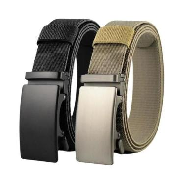 Imagem de Cinto Tático Masculino De Tamanho Grande Em Nylon Elástico Com Fivela 