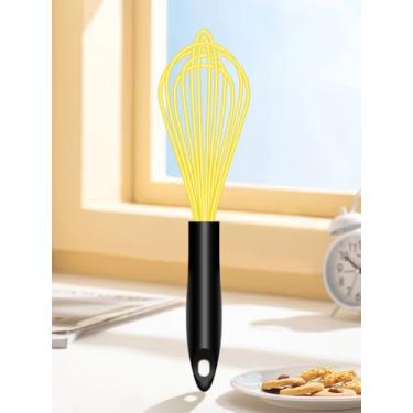 Imagem de Batedor de silicone, batedor de silicone de 25 cm para cozinhar sem arranhões, batedor de cozinha resistente ao calor (250 °C), perfeito para misturar, bater, misturar. Pode ser lavado na lava-louças