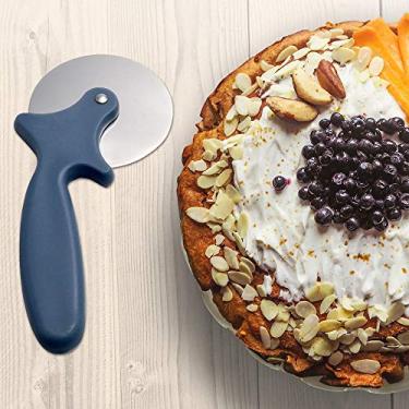 Imagem de Tesoura de Roda para Pizza com Espátula Antiaderente Servidor Afiado Profissional Waffles Tortas Massa Grip Confortável Fácil Limpar Utensílio Cozinha