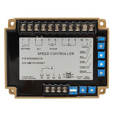 Imagem de Regulador eletrônico de velocidade ESD6600VS Controlador de velocidade do motor do gerador com proteção de tensão reversa 12 24 VDC para geradores industriais e equipamentos de