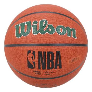 Imagem de Bola de Basquete NBA Wilson Team Alliance Mil Bucks 7, Laranja, Verde,