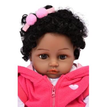 Imagem de Bebe Reborn Girafinha 100% Silicone - Menina Negra 48 cm - Sweetie Reb