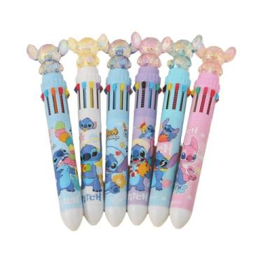 Imagem de Conjunto De Canetas Esferográficas Coloridas Disney Stitch 1 2 3 Peças