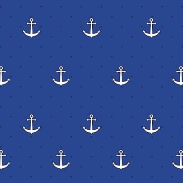 Imagem de Papel de Parede Adesivo Infantil Fundo Azul Com Âncoras 3m