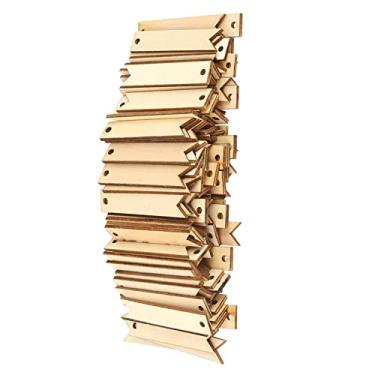 Imagem de Luqeeg Cartões Pendurados Em Cor Natural de Madeira, Decoração Doce para Crianças, Festa, Sala de Parede, Artesanato Diy, 100 Peças para Berçário, Jardim de Infância, Aniversário, Casamento