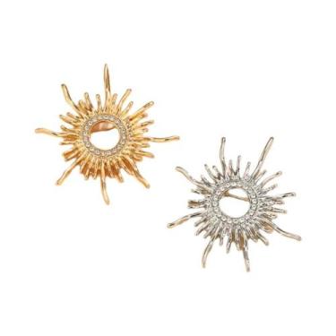 Imagem de Broche Em Forma De Sol Unissex, Acessório De Moda Em Liga, Distintivo 