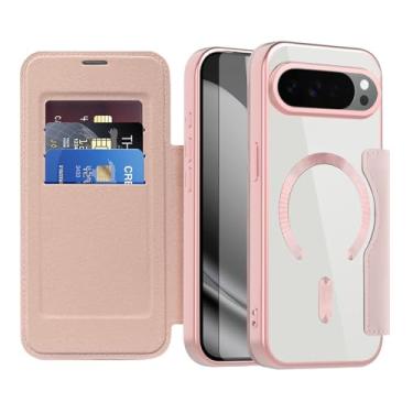 Imagem de Asuwish Capa de celular para Google Pixel 10 Pro XL carteira magnética com protetor de tela de vidro temperado flip porta-cartão de crédito bloqueio RFID acessórios robustos para celular Pixel10 10Pro