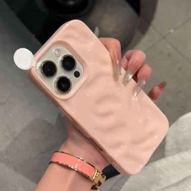 Imagem de Capa para celular em formato de onda para iPhone 15/16/11/12/13/14 Pro Max/16 Plus, rosa, para iPhone 16