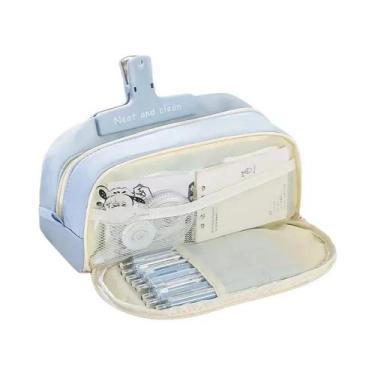 Imagem de Estojo De Lápis De Grande Capacidade Com Múltiplas Seções, Estiloso E 