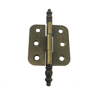 Imagem de 2 peças de dobradiça de cabeça de coroa de bronze antigo, 6 furos, caixa de presente de joias, dobradiça decorativa para acessórios de móveis de armário (70 x 38 mm)