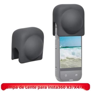 Imagem de Capa De Lente Insta360 X3 X4 X5 Em Silicone Protetora Anti-Risco Acess