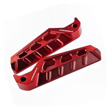 Imagem de Anti-derrapante Para cb500x cb 500x cb500 x 2017-2021 2020 2019 2018 cnc apoio para os pés do passageiro traseiro para pedais traseiros(Red)