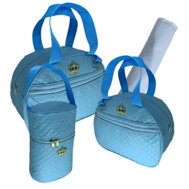 Imagem de Conjunto Bolsa Saida Maternidade Justin 4 Pecas - Azul Bebê