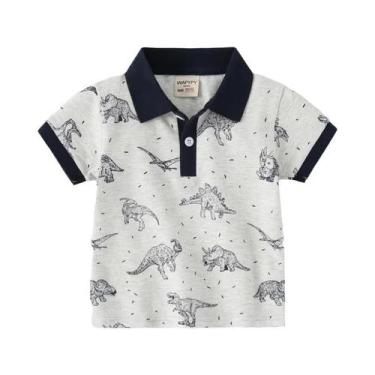Imagem de Camisas Polo De Algodão Para Meninos, Roupas Casuais Para Crianças De 