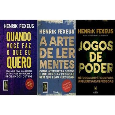 Imagem de Kit 3 Livros Henrik Fexeus A Arte De Ler Mentes Jogos Poder