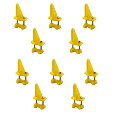 Imagem de 10PCS RC Airplane Control Horn Nylon Pin Horn with Screws for RC Airplane Plane Helicopter DIY Model Toy Fixed Wing Accessories (4 Hole Yellow)