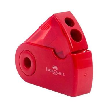 Imagem de Afiador De Lápis Manual Transparente Com Duplo Furo Para Crianças E Es