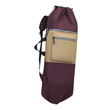 Imagem de RNXRZANK Mochila para Skate, Bolsa para Skate, Cadeira Dobrável, Bolsa de Transporte, Bolsa Impermeável, Mochila para Atividades Ao Ar Livre, Mochila para Viag, Marrom