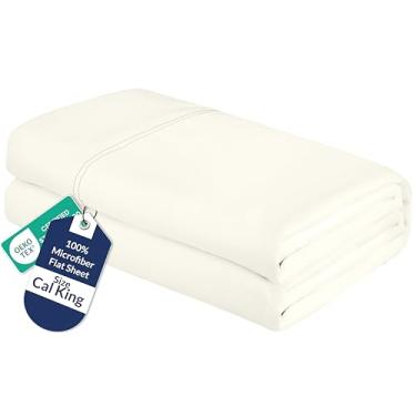 Imagem de Royale Linens Apenas lençol de cima California King – microfibra 1800 escovada – ultramacio e respirável – resistente a rugas e manchas – lençol de cima vendido separadamente – lençol de cima