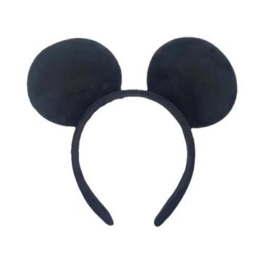 Imagem de Tiara De Pelúcia Com Laço De Bolinhas Do Mickey Mouse E Minnie, Acessó