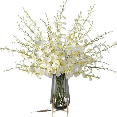 Imagem de Arranjo Orquídea Artificial Chuva de Rosas 10 Unidades 450 Flores para Decoração e Arranjos(RZF028-Rosa10U.(450 Flores))