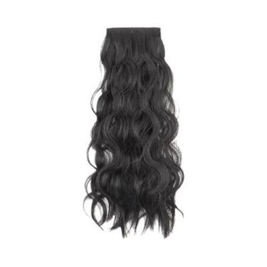 Imagem de Apliques De Cabelo Sintético Curto Cacheado De 10 a 14 Polegadas Com C