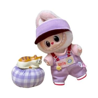 Imagem de Conjunto De Roupas Para Boneca Labubu De 17cm: Top Fofo Arco-Íris E Ch