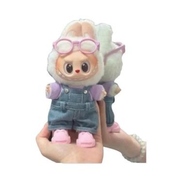 Imagem de Conjunto De Roupas Para Boneca Labubu De 17cm: Top Fofo Arco-Íris E Ch