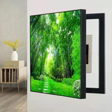 Imagem de Capa de caixa de disjuntor, capa de painel elétrico decorativo para caixas de fusíveis, decoração de parede elegante, design durável e funcional, perfeita para uso doméstico ou escritório