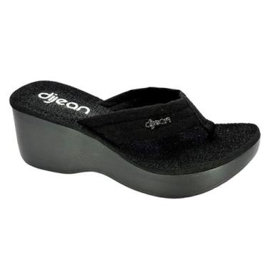 Imagem de Sandalia Tamanco Plataforma Feminino Dijean Anabela Classico Original,