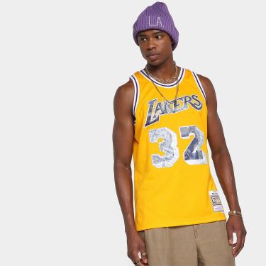 Imagem de Regata NBA Los Angeles Lakers Mitchell e Ness 75th Anni Jersey Magic Johnson Masculina-...