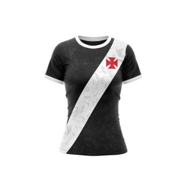 Imagem de Camisa Vasco Da Gama Building Baby Look Feminina Original Braziline, P