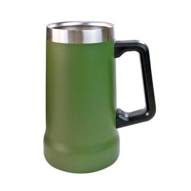 Imagem de Caneca chopp térmica aço inoxidável 700ml - BF Brasil, VERDE