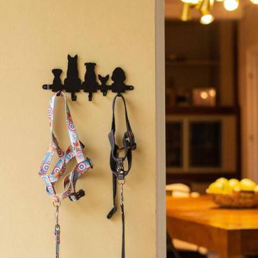 Imagem de Porta Chaves Hall de Entrada Cachorros Organizador De Coleiras Dog Cac