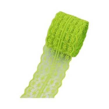 Imagem de (5 jardas/rolo) 45mm tecido de renda branca decoração linda material d