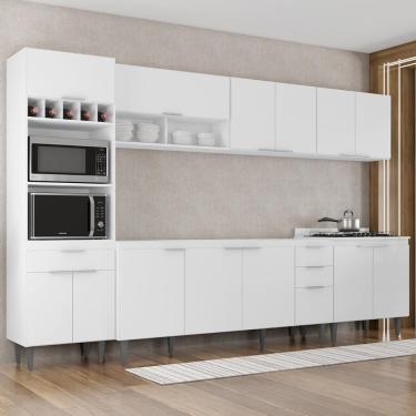 Imagem de Armário De Cozinha Cp05 Para Pia 180cm Pérola Z34 Branco - Mpozenato