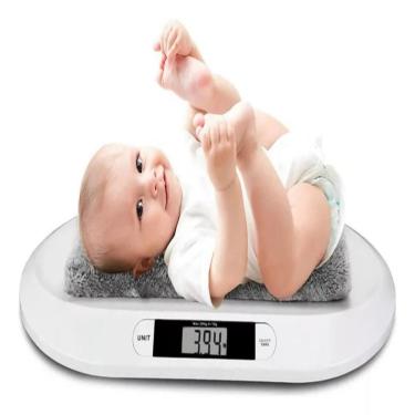 Imagem de Balança Digital Para Bebê E Pet 20kg Função Tara E Display Lcd