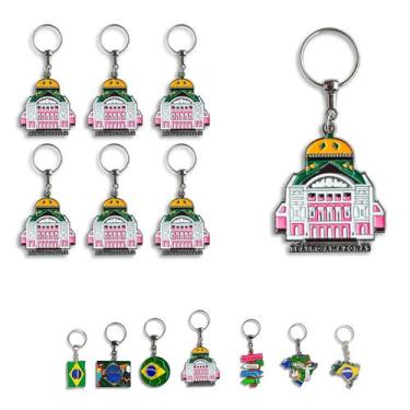 Imagem de 12 Chaveiros de Metal Turístico Norte Brasil Teatro Amazonas - Portal 