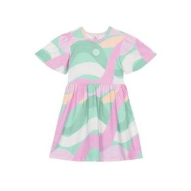 Imagem de Vestido infantil menina colorido em malha Brandili-Feminino