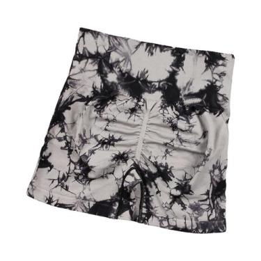 Imagem de Shorts de Cintura Alta Sem Costura Tie Dye - Fitness e Esporte para Mu