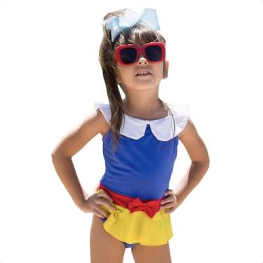 Imagem de Maiô Infantil Menina Juvenil Modinha Lançamento  Maio Princesas Com Ba