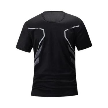 Imagem de Camiseta Fitness Masculina plus Size De Secagem Rápida Com Estampa, Ma