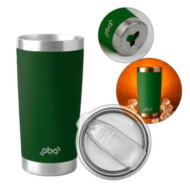 Imagem de Copo Térmico Inox 591ml Oba Térmic com Tampa e Abridor - Nilo-imports