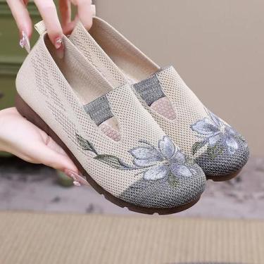 Imagem de Sapatos Femininos De Verão Respiráveis Em Malha, Antiderrapantes, Com 