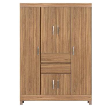 Imagem de Guarda Roupa Solteiro Ecom 2 Amêndola Touch 6 Portas 2 Gavetas MDP Amêndola Touch Demóbile
