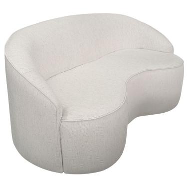 Imagem de Sofá Curvo Montserrat 150cm 02 Lugares Linho Bouclé Off White - Nexta Casa