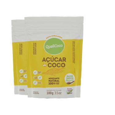 Imagem de Kit 3 Açúcar de coco natural Qualicôco 100g