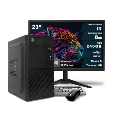 Imagem de Computador On Corp Completo i3 7ª Geração 8GB RAM 240GB SSD Win10 Monitor 23