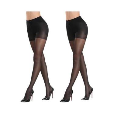 Imagem de Meias-calças Femininas 40D De Nylon Transparente Com Cós De Compressão