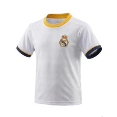 Imagem de Camiseta Real Madrid Infantil Licenciada Oficial - Branco-Unissex